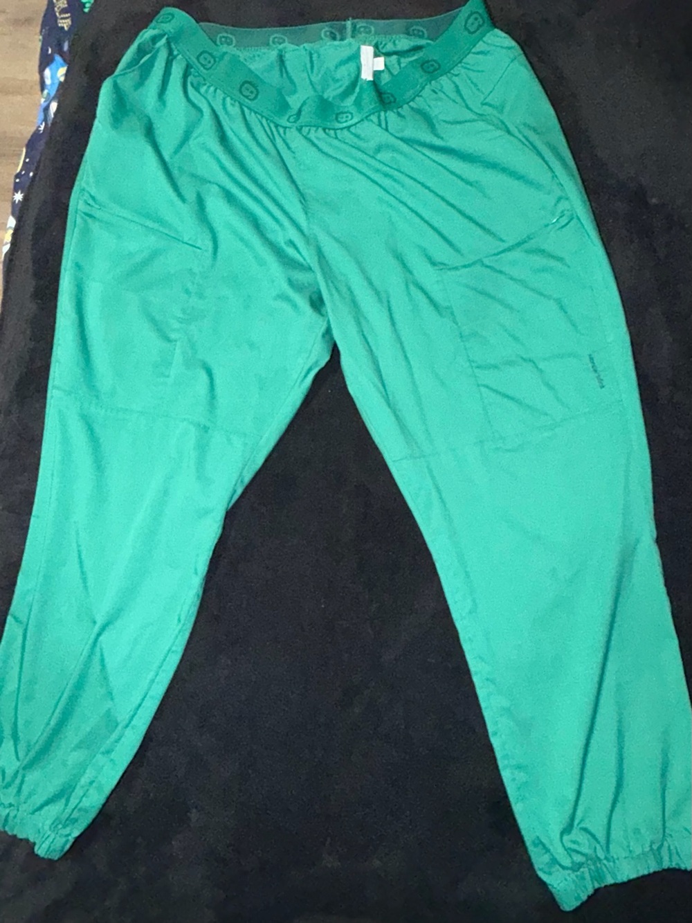 WonderWink Teal Green Elastic-Waist Skinny Scrub Pants